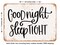 DECORATIVE METAL SIGN - Good Night Sleep Tight - Vintage Rusty Look